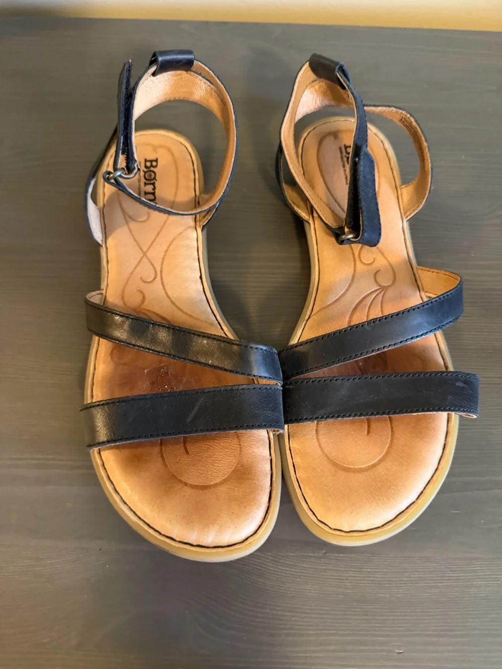 Born Women’s Black Strappy Leather Sandals